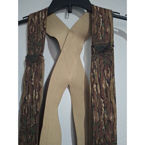 Vintage 90s Realtree Camouflage Adjustable Clip On Hunting Suspenders USA - Picture 5 of 8